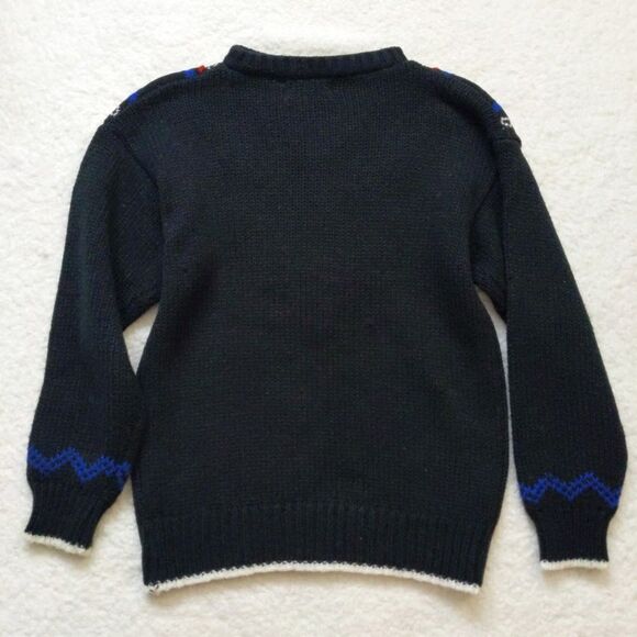 Vintage 1980s Design Zone Knit Sweater Roses Floral Mock Neck Black Size Small - Picture 2 of 7